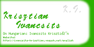 krisztian ivancsits business card